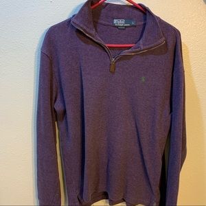 Polo Ralph Lauren Large Quarter ZIP Sweater purple
